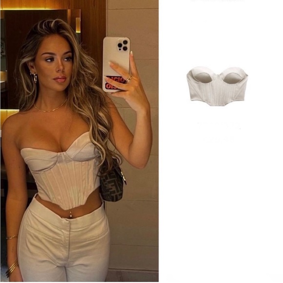 New Zara | Corset Satin Effect Top - Picture 3 of 17